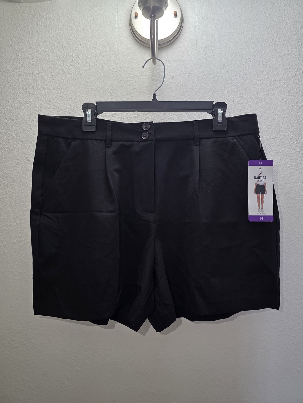 Nautica Black Pleated Front Women's Shorts